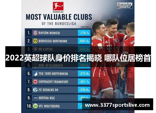2022英超球队身价排名揭晓 哪队位居榜首